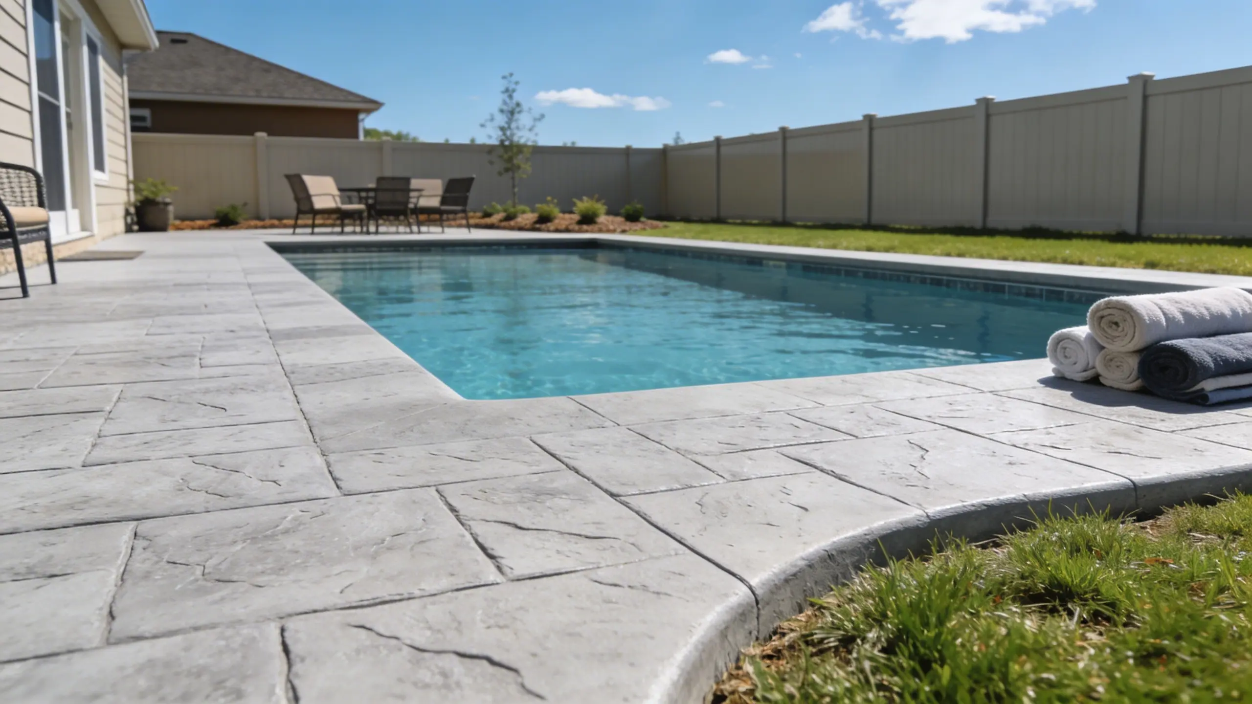 Concrete pool patio — Naperville, IL