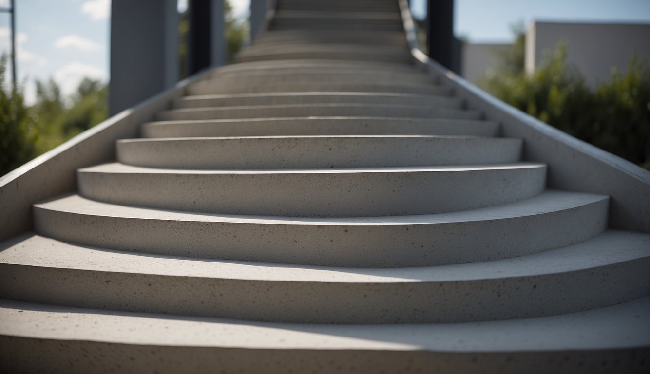 Image of a poured concrete staircase.